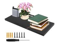 Tutamaz Noire Étagère Murale Suspendue 40x15 cm pour décoration intérieure | Tablette murale décorative fournie avec kit de fixation, adaptée au salon couloir salle de bain et espace de travail