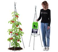 Tuteur en forme d'obélisque KADAX, 150 cm, 1 pièce, tuteur métallique avec revêtement en plastique pour serre, pyramide de tuteurage pour tomates, concombres et plantes grimpantes
