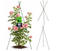 Tuteur en forme d'obélisque KADAX, 90 cm, 1 pièce, tuteur métallique pour rosiers avec revêtement en plastique résistant aux intempéries, treillis pour rosiers grimpants, clématites et plants de tomat