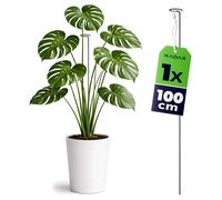 Tuteur KADAX 100 cm, 1 pièce, tuteur en acier, support pour plantes en pot, tige métallique pour stabiliser les tiges et les fleurs, tuteur pour plantes grimpantes