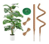 Tuteur Monstera 120 cm Lot de 2, Tuteur Plante en Fibre de Coco Naturelle, Support Solide pour Plantes Grimpantes d’Intérieur, Tuteur Coco Flexible pour Monstera, Pothos et Philodendron