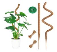 Tuteur Monstera 95 cm Lot de 2, Tuteur Plante en Fibre de Coco Naturelle, Support Solide pour Plantes Grimpantes d’Intérieur, Tuteur Coco Flexible pour Monstera, Pothos et Philodendron