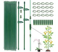 Tuteur Plante Grimpante-Tuteur Plante-90Pcs,avec Tuteur Plante,Tiges de Plantes Clips,Tiges Tube d'extension-pour Fixation de Plante