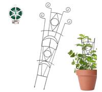 Tuteur pour en pot Support métallique pour vignes de jardin, 2 | Treillis décoratif pour fleurs pour jardiniers, maison, appartement, balcon, serre, terrasse, jardin