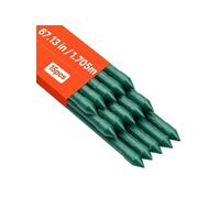 VEVOR Tuteur plante 1,7 m – 15 pièces – métal recouvert plastique, extrémité pointue