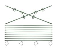 Tuteur pour Plantes Grimpantes Lot de 10 en Plastique Vert Sets de Sets | Jardin et Intérieur, Aide à Maintenir les Tiges Droites, Support Adapté aux Plantes Grimpantes