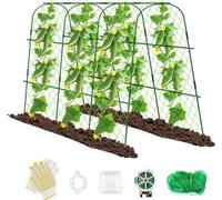 Tuteur pour plantes grimpantes - Support pour bac à compost - Treillis de jardin pour tomates et concombres - Système de tuteurage amovible - Tige métallique - Insert horizontal pour treillis de jardi