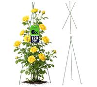 Tuteurs KADAX pour plantes, 120 cm, lot de 6, tuteurs métalliques pour tomates avec revêtement en plastique, tuteurs en forme de tour pour tomates, rosiers et plantes grimpantes, tuteurs pour tomates
