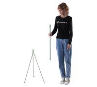 Tuteurs pour plantes de jardin - Tiges coniques pour tomates, supports pour plantes grimpantes - Acier, 75 cm - Poignée triangulaire - Lot de 10 pièces - Vert