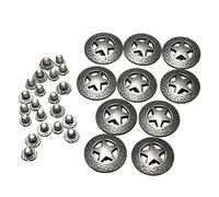 TuToy 10 Pcs Conchos Artisanat En Cuir Texas Star Selle Western Rodeo En Cuir Tack Leathercraft Accessoires