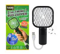 TUULKIT 2 en 1 Mini Bug Zapper et Tapette à Mouches - Tueur d'Insectes Électrique Portable pour Camping Intérieur et Extérieur