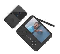 TUXCAXI Sonnette sans Fil étanche avec caméra Infrarouge Longue,Noir | ABS, avec Wi-Fi.
