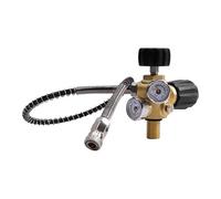 TUXING 4500psi compresseur Haute Pression PCP Paintball Station de Remplissage,raccord de plongée à soupape Din avec Double jauge,Tuyau Souple pour réservoir d'air de 24 Pouces(Filetage 5/8-18unf)