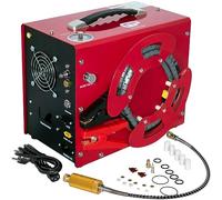 TUXING Compresseur d'air PCP, Auto-Stop, sans huile ni eau, 220V AC ou 12V batterie de voiture, design unique vertical + bobine de fil portable, connecteur rapide 8MM pour paintball/réservoir