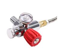 TUXING Compresseur d'air PCP haute pression PCP Paintball Valve en acier inoxydable Réservoir CO2 DIN M18 x 1,5 Rouge 4500 PSI