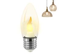 Tuxxjzm Ampoule LED réaliste à flamme vacillante pour décoration d'intérieur ou d'extérieur, porche, chambre à coucher, salon, bureau, plafond