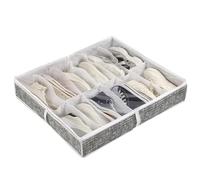 Tuxxjzm Organisateur de chaussures sous le lit, rangement de chaussures pliable, rangement de chaussures sous le lit, espace pour un total de 6 paires, rangement de chaussures sous le lit avec