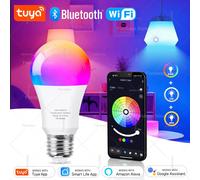 Tuya - ampoule LED intelligente E27 RGB CW 15W 20W, WiFi, Bluetooth, éclairage de décoration pour la maison, 220V 110V, pour Alexa Amazon Google Voice AC 220V