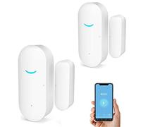 Tuya APP capteurs WiFi pour Porte et fenêtre Alarme Intelligente avec Application de Notification Gratuite Système d'alarme de sécurité Domestique Pas Besoin de hub Compatible avec Alexa,Google Home