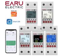 Tuya-Compteur d'énergie intelligent WiFi, compteur de puissance, compteur KWh, fuite à la terre sur les sous-tensions, protecteur, citations, dispositif, interrupteur, disjoncteur, 2P, 63A, 230V EAMPD