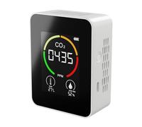 Tuya - Détecteur Intelligent De Qualité L'air 6 en 1, WiFi, CO2 PM2.5 TVOC CH2O, Température Et D'humidité, Application for Téléphone Portable, Télécommandes(CO2 Detector White)