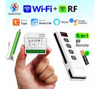 Tuya - interrupteur de volet roulant pour rideau sans fil, Module intelligent WiFi RF pour stores auvent, télécommande 5 en 1, fonctionne avec Alexa Google Home 1Receiver