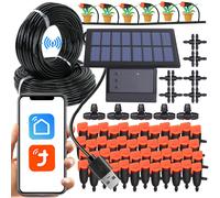 Tuya - minuterie d'énergie solaire compatible Wifi, système d'irrigation goutte-à-goutte intelligent, Kit d'arrosage avec télécommande pour Pot de plantes de balcon de jardin B-15M-Timer