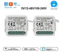 Tuya - Module de commutation de Contact sec intelligent, DC5V/12-48V AC110-240V, relais de disjoncteur, Compatible avec Alexa Google Home