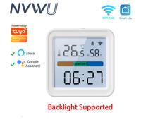 Tuya - nouveau capteur de température et d'humidité WiFi, rétro-éclairage intelligent, hygromètre, thermomètre, compatible avec Alexa Google Home Assistant