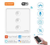Tuya Smart Life - rideau de 7e génération, volet roulant, bouton-poussoir, application pourcentage, télécommande, Assistant Google Alexa 4 PACK