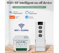 Tuya Smart Life WiFi aveugle électrique rideau interrupteur relais avec télécommande RF433 Mhz volet roulant électrique Google Home Alexa Curtain Switch