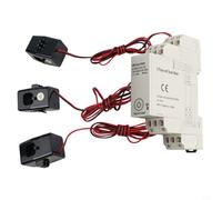 Tuya Smart Moniteur de puissance 3 phases avec noyau divisé pour Ct 100a Capacité 3p4w Dispositif de rail DIN Gris et noir