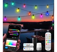 Tuya Smart WIFI G40 LED ampoule chaîne lumière USB 15M 25 Blubs fée lumières noël chambre extérieur jardin décor feston guirlande