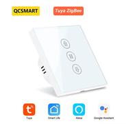 Tuya Smart ZigBee 3.0 EU rideaux stores interrupteur tactile pour moteur de volet roulant électrique Google Alexa commande vocale maison Automatio White 2 PACK