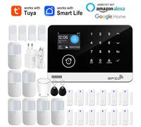 Tuya - système d'alarme de sécurité domestique intelligent, WiFi, GSM, clavier tactile, contrôle par application RFID, antivol sans fil avec Volume réglable Option E