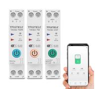 Tuya WIFI Disjoncteur intelligent Mesure de puissance Compteur d'énergie KWh 1P 230V 10A 16A 20A 25A 32A 40A 50A 63A VAP Rail DIN Smart Life Télécommande Switch (TXCB2-TW No metering, 63A)