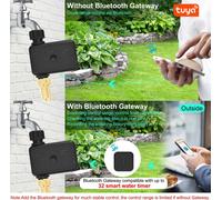 Tuya Wifi Gardening Automatic Irrigation Water Timer Automatic Watering Device Garden Balcony Rain Sensing Control Intelligent Irrigation System Controller
