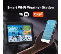 Tuya WiFi Station météo 5.3 "couleur intelligente sans fil hygromètre thermomètre calendrier alarme 3 jours UV Index prévisions météorologiques tendance 5087 WiFi