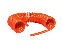 Tuyau à air à ressort en PU haute pression 3/6/9/12/15 m, tuyau de compresseur en spirale, outil télescopique pneumatique en polyuréthane(12x8mm Orange,15 Meters)