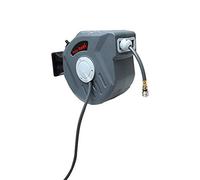 Tuyau à air comprimé VINGO 20m 1/4" tambour Enrouleur de tuyau Raccord automatique Enrouleur de tuyau Enrouleur de tuyau mural