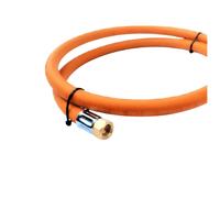 Tuyau à gaz propane-butane Zatechs 15 m 20 bars Ø 6,0 mm 1/4" filetage à gauche x extrémité ouverte, avec collier à vis, chalumeau, bouteilles de gaz, couvreur