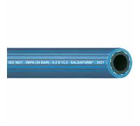 Tuyau à oxygène SALDAFORM/BLEU, diamètre intérieur 8 mm, épaisseur de paroi 3,5 mm, rainuré, diamètre extérieur 15,0 mm, longueur 50 m