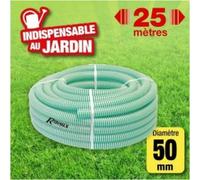 Tuyau Annelé Translucide 25m D.50 mm - Polyéthylène - Flexible et Résistant - D-Work