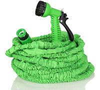 Tuyau arrosage vert 7 fonctions extensible, longueur maxi 45 m