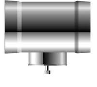 Tuyau avec siphon et drain 1" - double paroi - Schräder Future DW 130 mm