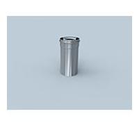 Tuyau Bertrams Polyline LAS 42RL250-80 250 mm, DN 80/125, intérieur, acier inoxydable