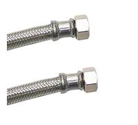Tuyau blindé DN13 DVGW avec tressage en acier inoxydable 1/2" ÜM x 1/2" ÜM 1000 mm