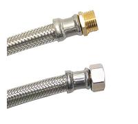 Tuyau blindé DN13 DVGW avec tressage en acier inoxydable 3/4" AG x 3/4" ÜM 500 mm