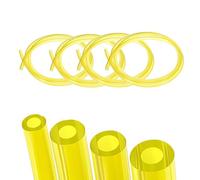 Tuyau Carburant Essence 4 Tailles (2x3,5/2,5x5/3x5/3x6 mm), Durite Essence PVC Jaune Transparent pour Tronçonneuse, Débroussailleuse, Tondeuse et Petit Moteur