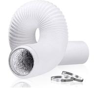 Tuyau Climatiseur Mobile 150mm Flexible,3 m Gaine Évacuation Climatisation avec 2 Colliers,15 cm Bnc Ø 150 mm x 3 m